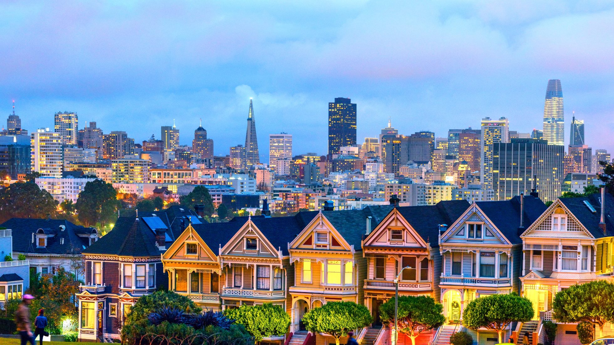 Panorama of the city in San Francisco